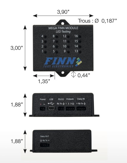 Mégafinn Module Dimensions