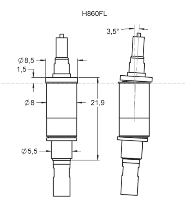 H860FL receptacle flexible